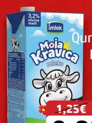 imlek Qumësht Imlek 1L 1L Dugotrajno sterilizovan
